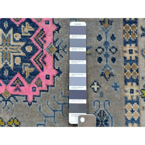 3'3"x5' Colorful Gray Fusion Kazak Pure Wool Geometric Design Hand Knotted Oriental Rug FWR321240