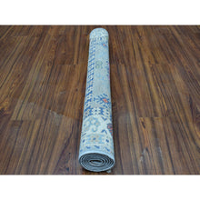 Load image into Gallery viewer, 3&#39;3&quot;x5&#39; Colorful Gray Fusion Kazak Pure Wool Geometric Design Hand Knotted Oriental Rug FWR321240