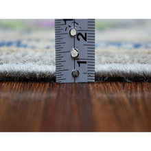 Load image into Gallery viewer, 3&#39;5&quot;x4&#39;10&quot; Colorful Gray Fusion Kazak Pure Wool Geometric Design Hand Knotted Oriental Rug FWR322680