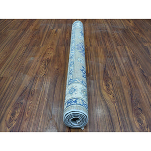 3'10"x5'9" Colorful Gray Fusion Kazak Pure Wool Geometric Design Hand Knotted Oriental Rug FWR322848