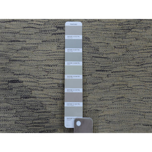 3'1"x14' Gray Shades Flat Weave Kilim Pure Wool Hand Woven Runner Oriental Rug FWR322914