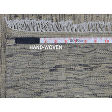 Load image into Gallery viewer, 3&#39;1&quot;x14&#39; Gray Shades Flat Weave Kilim Pure Wool Hand Woven Runner Oriental Rug FWR322914