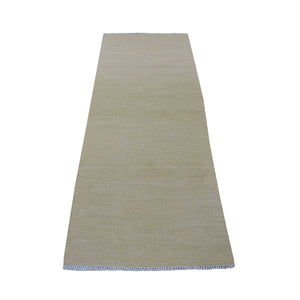2'6"x6'7" Yellow Shades Flat Weave Kilim Pure Wool Hand Woven Runner Oriental Rug FWR323106
