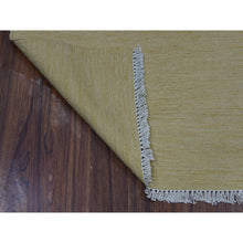 Load image into Gallery viewer, 2&#39;6&quot;x6&#39;7&quot; Yellow Shades Flat Weave Kilim Pure Wool Hand Woven Runner Oriental Rug FWR323106