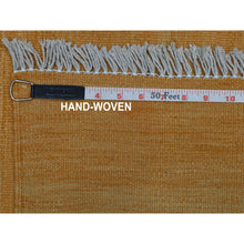 Load image into Gallery viewer, 2&#39;4&quot;x6&#39;5&quot; Gold Shades Flat Weave Kilim Pure Wool Hand Woven Runner Oriental Rug FWR323118