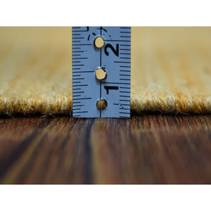2'4"x6'4" Gold Shades Flat Weave Kilim Pure Wool Hand Woven Runner Oriental Rug FWR323130