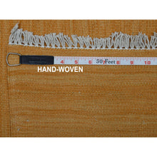 Load image into Gallery viewer, 2&#39;4&quot;x6&#39;4&quot; Gold Shades Flat Weave Kilim Pure Wool Hand Woven Runner Oriental Rug FWR323130