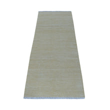 Load image into Gallery viewer, 2&#39;2&quot;x6&#39;2&quot; Beige Shades Flat Weave Kilim Pure Wool Hand Woven Runner Rug FWR323160