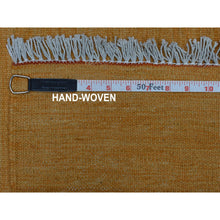 Load image into Gallery viewer, 2&#39;4&quot;x6&#39;4&quot; Gold Shades Flat Weave Kilim Pure Wool Hand Woven Runner Oriental Rug FWR323166