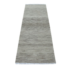 Load image into Gallery viewer, 2&#39;4&quot;x6&#39;3&quot; Gray Green Reversible Kilim Pure Wool Hand Woven Runner Oriental Rug FWR323172