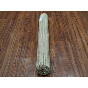 2'4"x6'3" Gray Green Reversible Kilim Pure Wool Hand Woven Runner Oriental Rug FWR323172