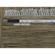 Load image into Gallery viewer, 2&#39;4&quot;x6&#39;3&quot; Gray Green Reversible Kilim Pure Wool Hand Woven Runner Oriental Rug FWR323172