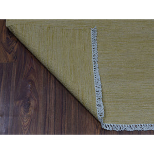 2'6"x6'3" Yellow Shades Flat Weave Kilim Pure Wool Hand Woven Runner Rug FWR323220