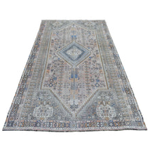 Load image into Gallery viewer, 5&#39;2&quot;x8&#39;10&quot; Vintage And Worn Down Distressed Colors Persian Shiraz Distressed Hand Knotted Bohemian Rug FWR324156