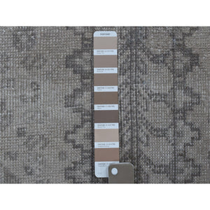 4'10"x7'3" Vintage And Worn Down Distressed Colors Persian Qashqai Distressed Hand Knotted Bohemian Rug FWR324174