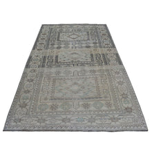 Load image into Gallery viewer, 5&#39;2&quot;x9&#39;1&quot; Vintage And Worn Down Distressed Colors Persian Qashqai Distressed Hand Knotted Bohemian Rug FWR324276