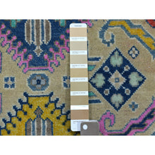 Load image into Gallery viewer, 4&#39;1&quot;x6&#39;1&quot; Colorful Beige Fusion Kazak Pure Wool Hand Knotted Oriental Rug FWR324918