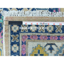 Load image into Gallery viewer, 4&#39;1&quot;x6&#39;1&quot; Colorful Beige Fusion Kazak Pure Wool Hand Knotted Oriental Rug FWR324918