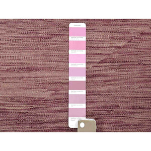 2'8"x10' Lavender shades Reversible Kilim Pure Wool Hand Woven Runner Oriental Rug FWR325488