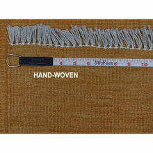 Load image into Gallery viewer, 2&#39;3&quot;x6&#39;4&quot; Gold Shades Reversible Kilim Pure Wool Hand Woven Runner Oriental Rug FWR325494