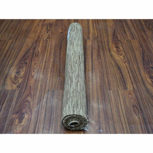 2'3"x6'4" Natural Shades Reversible Kilim Pure Wool Hand Woven Oriental Runner Rug FWR325506