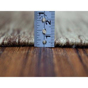2'3"x6'4" Natural Shades Reversible Kilim Pure Wool Hand Woven Oriental Runner Rug FWR325506