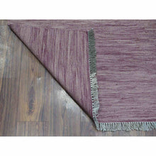 Load image into Gallery viewer, 2&#39;8&quot;x16&#39; Lavender Shades Reversible Kilim Pure Wool Hand Woven XL Runner Oriental Rug FWR325518