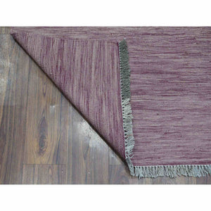 2'8"x16' Lavender Shades Reversible Kilim Pure Wool Hand Woven XL Runner Oriental Rug FWR325518