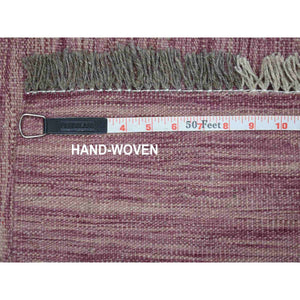 2'8"x16' Lavender Shades Reversible Kilim Pure Wool Hand Woven XL Runner Oriental Rug FWR325518