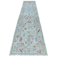 Load image into Gallery viewer, 2&#39;10&quot;x13&#39;6&quot; Gray Angora Oushak With Velvety Wool Runner Hand Knotted Oriental Rug FWR326574
