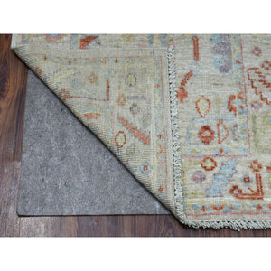 2'10"x13'6" Gray Angora Oushak With Velvety Wool Runner Hand Knotted Oriental Rug FWR326574