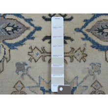 Load image into Gallery viewer, 2&#39;8&quot;x9&#39;1&quot; Ivory Hand Knotted Vintage Look Kazak Pure Wool Tribal Design Runner Oriental Rug FWR327738