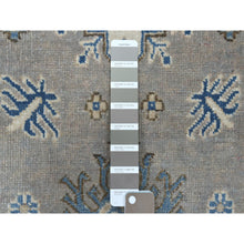 Load image into Gallery viewer, 2&#39;8&quot;x9&#39;7&quot; Gray Hand Knotted Vintage Look Kazak Natural Wool Tribal Design Runner Oriental Rug FWR328050