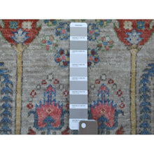 Load image into Gallery viewer, 8&#39;2&quot;x9&#39;10&quot; Gray with Pop of Color Willow and Cypress Tree Design Pure Wool Hand Knotted Oriental Rug FWR328896