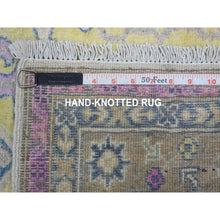 Load image into Gallery viewer, 3&#39;3&quot;x4&#39;8&quot; Colorful Yellow Fusion Kazak Natural Wool Hand Knotted Oriental Rug FWR332442