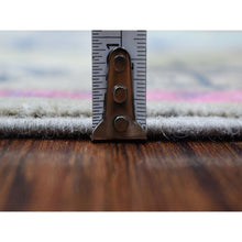 Load image into Gallery viewer, 2&#39;7&quot;x7&#39;10&quot; Colorful Gray Fusion Kazak Tribal Design Organic Wool Hand Knotted Runner Oriental Rug FWR333444