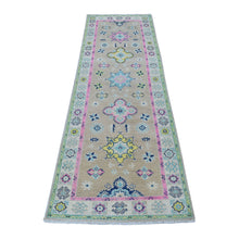 Load image into Gallery viewer, 2&#39;6&quot;x8&#39; Gray Fusion Kazak Pure Wool Hand Knotted Runner Oriental Rug FWR333480