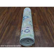 Load image into Gallery viewer, 2&#39;6&quot;x8&#39; Gray Fusion Kazak Pure Wool Hand Knotted Runner Oriental Rug FWR333480