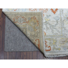Load image into Gallery viewer, 2&#39;7&quot;x15&#39;7&quot; Hand Knotted Ivory Angora Oushak Pure Wool Oriental XL Runner Rug FWR334866