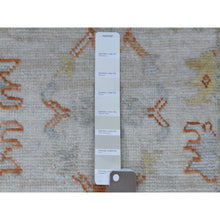 Load image into Gallery viewer, 2&#39;7&quot;x15&#39;7&quot; Hand Knotted Ivory Angora Oushak Pure Wool Oriental XL Runner Rug FWR334866
