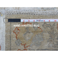 Load image into Gallery viewer, 2&#39;7&quot;x15&#39;7&quot; Hand Knotted Ivory Angora Oushak Pure Wool Oriental XL Runner Rug FWR334866