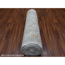 Load image into Gallery viewer, 2&#39;8&quot;x15&#39;8&quot; Hand Knotted Ivory Angora Oushak With Soft And Supple Wool Oriental XL Runner Rug FWR335316