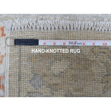 Load image into Gallery viewer, 2&#39;8&quot;x15&#39;8&quot; Hand Knotted Ivory Angora Oushak With Soft And Supple Wool Oriental XL Runner Rug FWR335316
