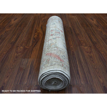 Load image into Gallery viewer, 2&#39;10&quot;x16&#39; Washed Out Gray Angora Oushak Soft To The Touch Wool Pile Hand Knotted Oriental XL Runner Rug FWR336492
