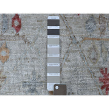 Load image into Gallery viewer, 2&#39;9&quot;x16&#39; Washed Out Gray Angora Oushak, Soft To The Touch Wool Pile Hand Knotted Oriental XL Runner Rug FWR336534