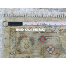 Load image into Gallery viewer, 2&#39;9&quot;x16&#39; Washed Out Gray Angora Oushak, Soft To The Touch Wool Pile Hand Knotted Oriental XL Runner Rug FWR336534