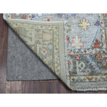 Load image into Gallery viewer, 2&#39;5&quot;x17&#39;1&quot; Shiny Wool Hand Knotted Gray With Soft Color Angora Oushak Oriental XL Runner Rug FWR336690