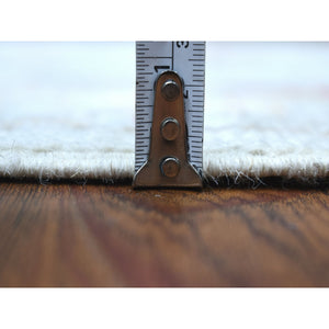 2'10"x17'3" Hand Knotted Gray Angora Oushak With Soft & Supple Wool Oriental XL Runner Rug FWR336720