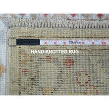 Load image into Gallery viewer, 2&#39;10&quot;x17&#39;3&quot; Hand Knotted Gray Angora Oushak With Soft &amp; Supple Wool Oriental XL Runner Rug FWR336720