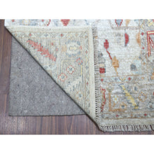 Load image into Gallery viewer, 2&#39;8&quot;x16&#39;1&quot; Gray Angora Oushak With Soft Colors Pure Wool Hand Knotted Oriental XL Runner Rug FWR338862